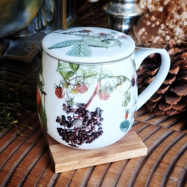 Tasse jardin fruitier, couvercle et filtre intégré