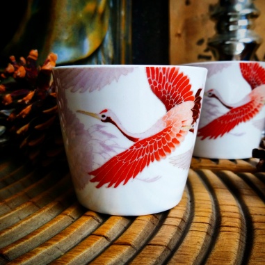 Tasse basse "le vol des grues"