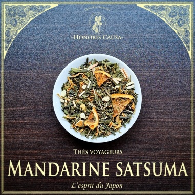 Mandarine satsuma du Japon, thé vert