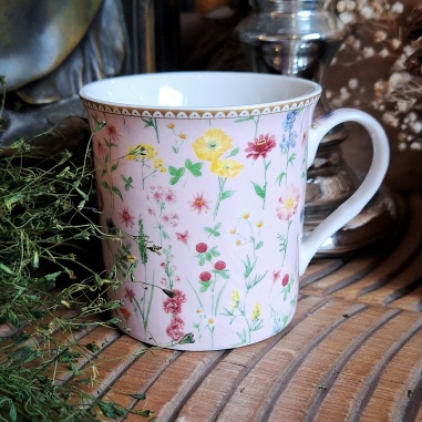 Tasse "Emma" fleurs des champs roses